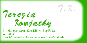 terezia komjathy business card