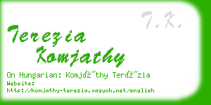 terezia komjathy business card